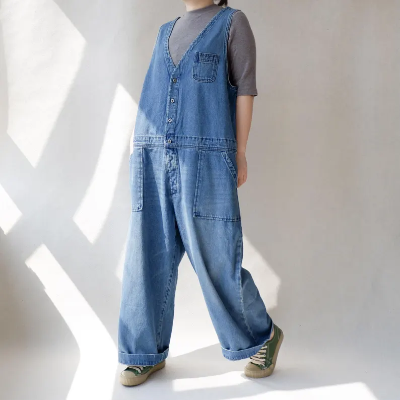 Sleeveless Jeans Jumpsuits - Image 3