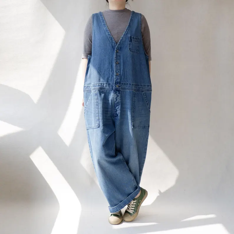 Sleeveless Jeans Jumpsuits - Image 5