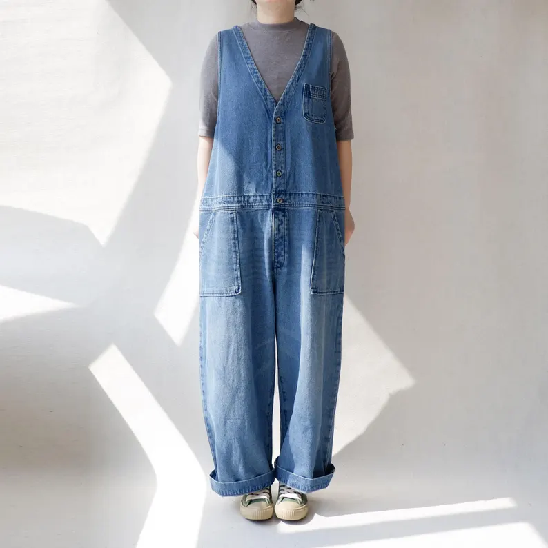 Sleeveless Jeans Jumpsuits - Image 6