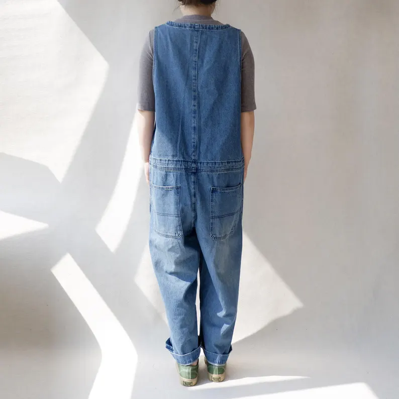 Sleeveless Jeans Jumpsuits - Image 7