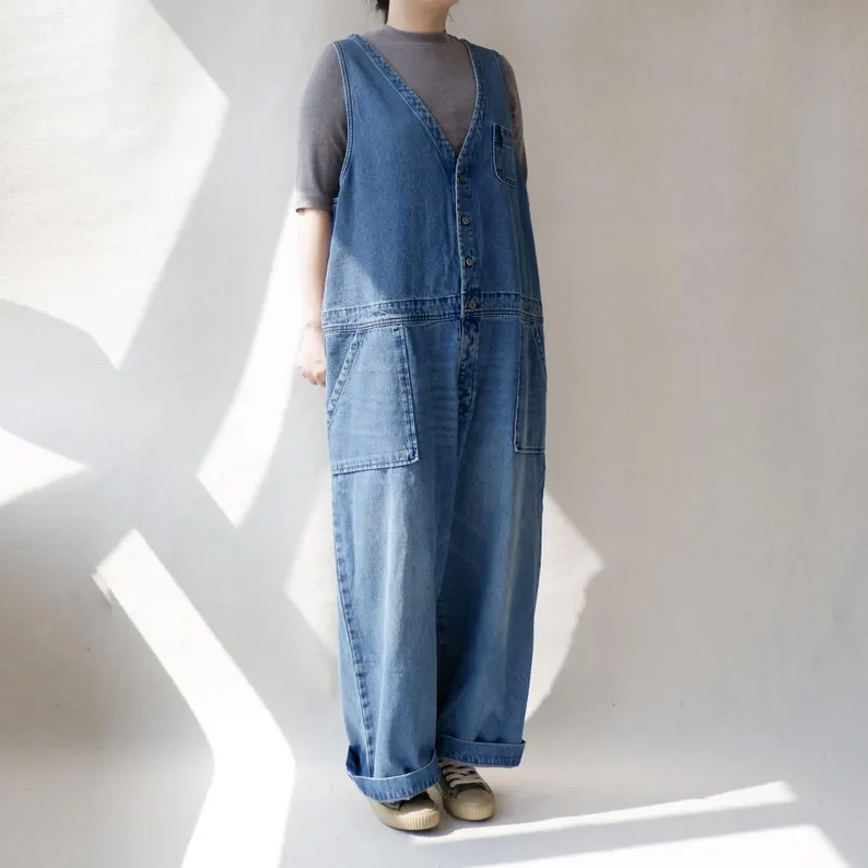 Sleeveless Jeans Jumpsuits - Image 8