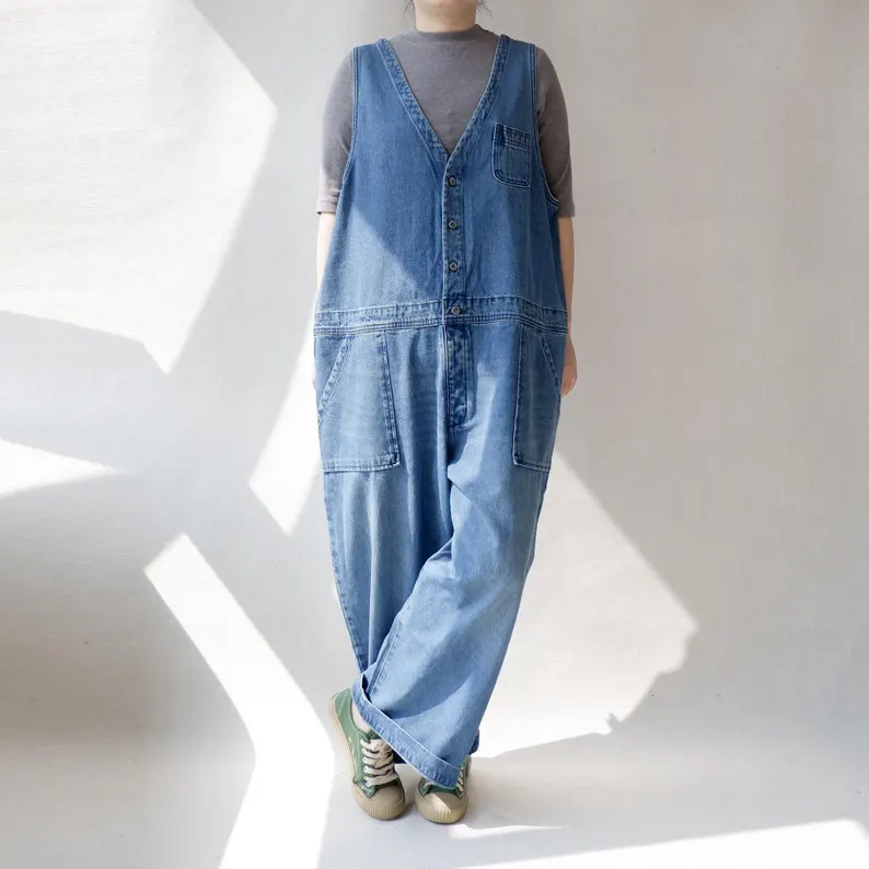 Sleeveless Jeans Jumpsuits - Image 9
