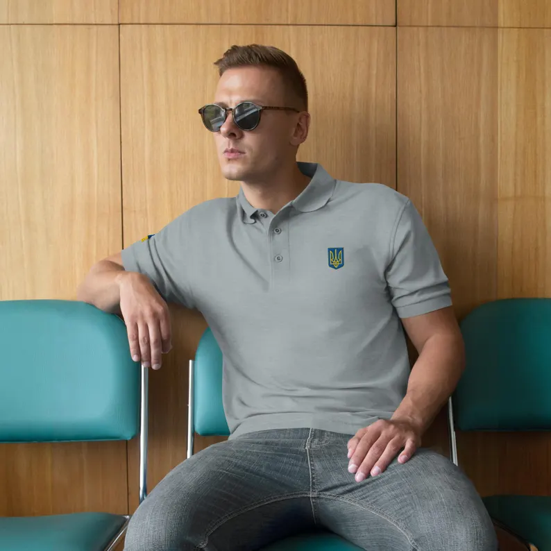 Embroidered Ukraine Polo - Image 7
