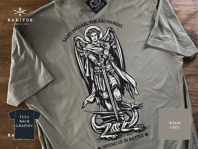 Saint Michael the Archangel Tshirt - Image 5