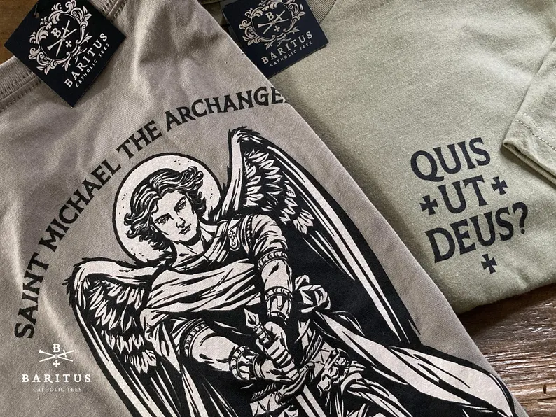 Saint Michael the Archangel Tshirt - Image 7