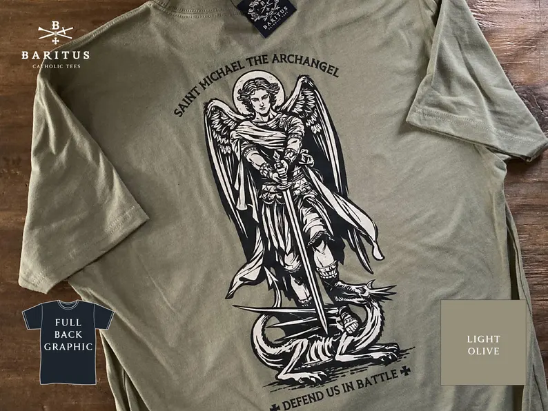 Saint Michael the Archangel Tshirt - Image 8